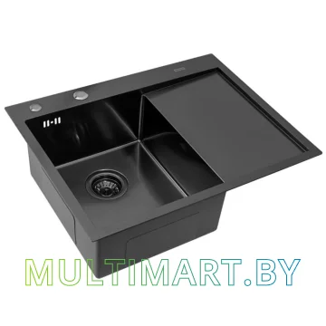 Кухонная мойка ARFEKA ECO AR 650x500 L BLACK PVD NANO